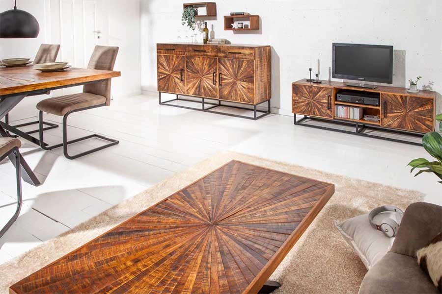 TABLE BASSE, MEUBLE TV ET BUFFET EN BOIS MASSIF